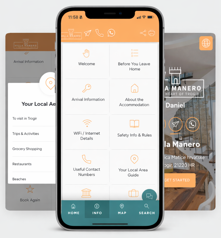 Neu bei Villa Manero: Unsere digitale Gäste-App – schon vor Ihrer Ankunft verfügbar